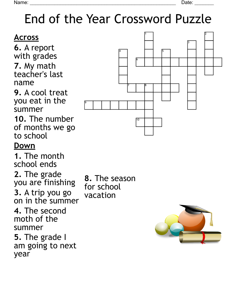 Crossword Puzzles For Third Graders