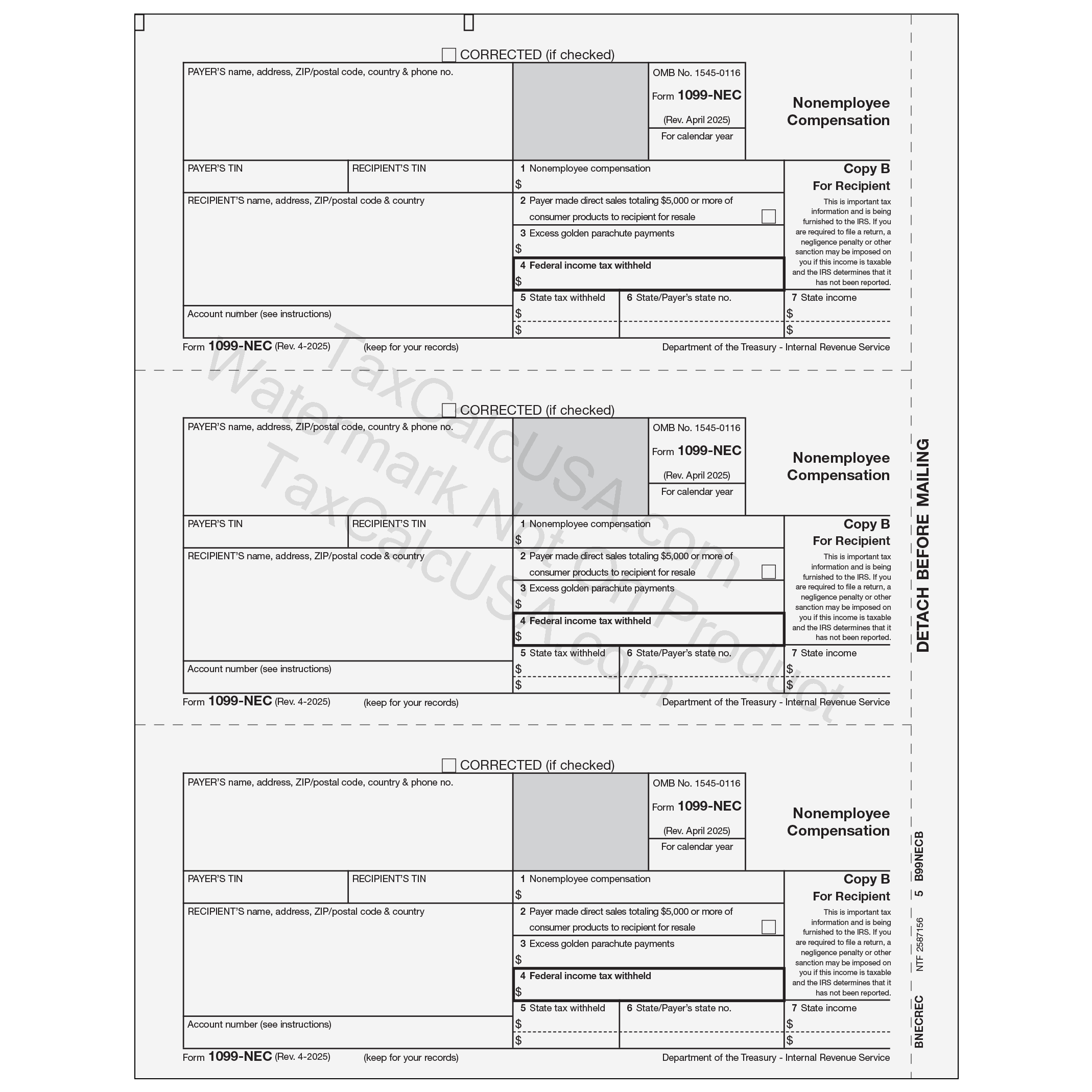 Where Can I Buy 1099 nec Forms 1099 Nec Printable Forms 