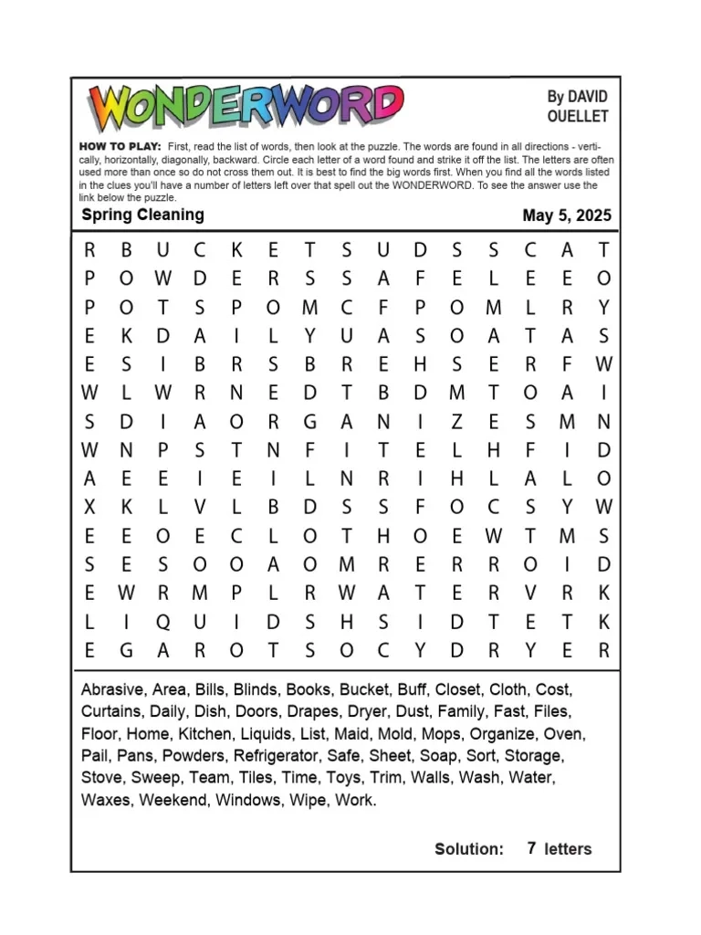Wonder Word PDF Home
