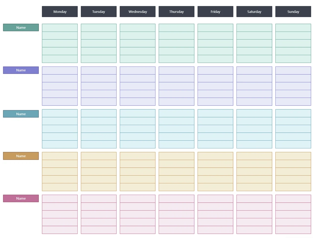 Printable Chart Templates