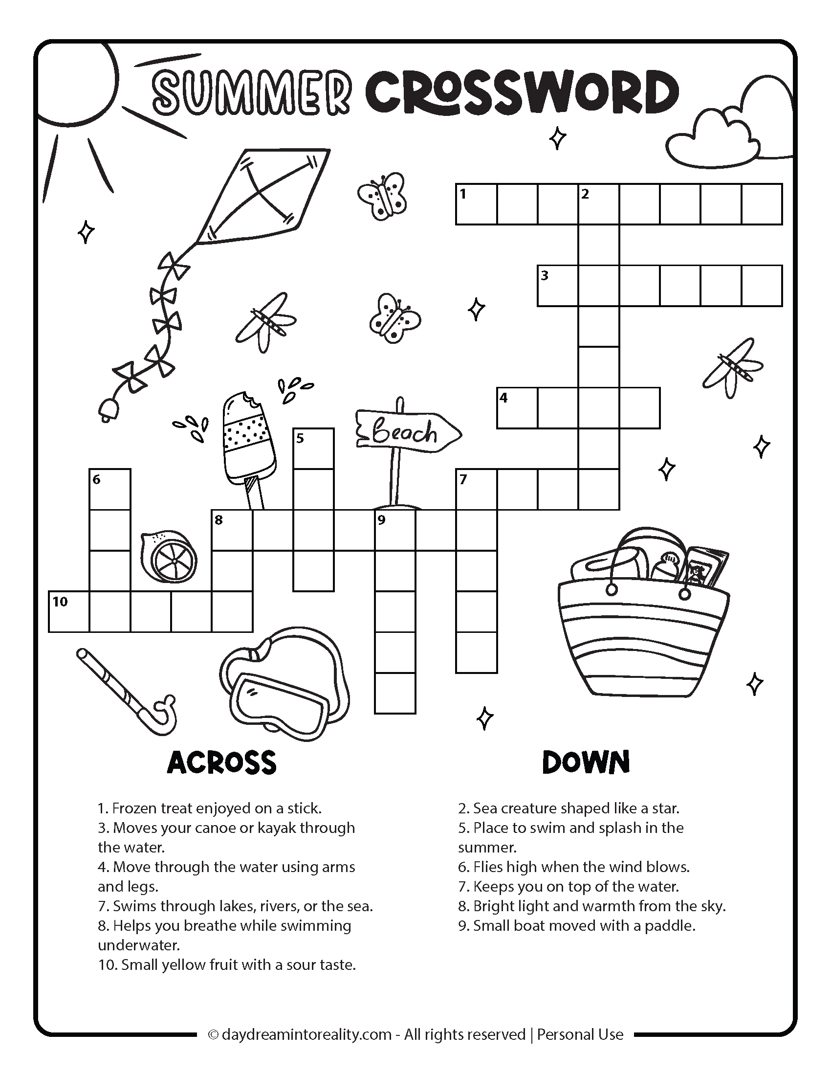 Beginners Crossword Puzzles Printable