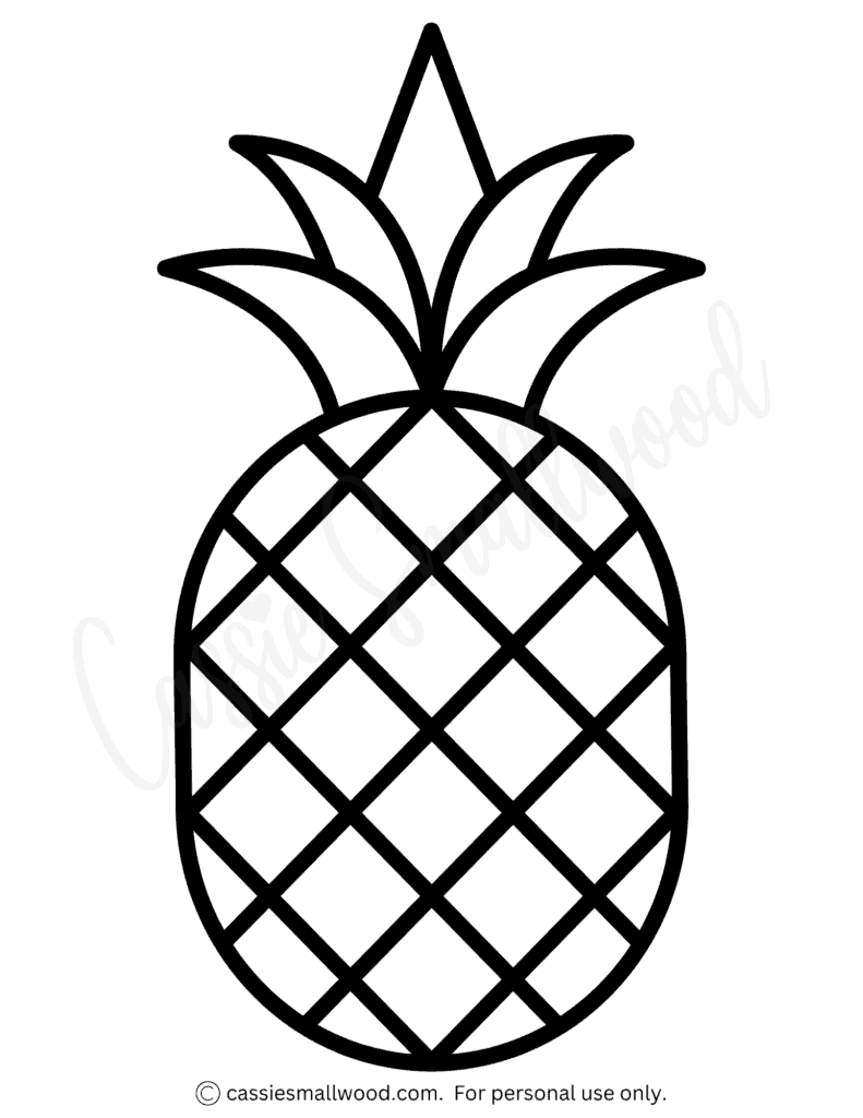Printable Pineapple Template