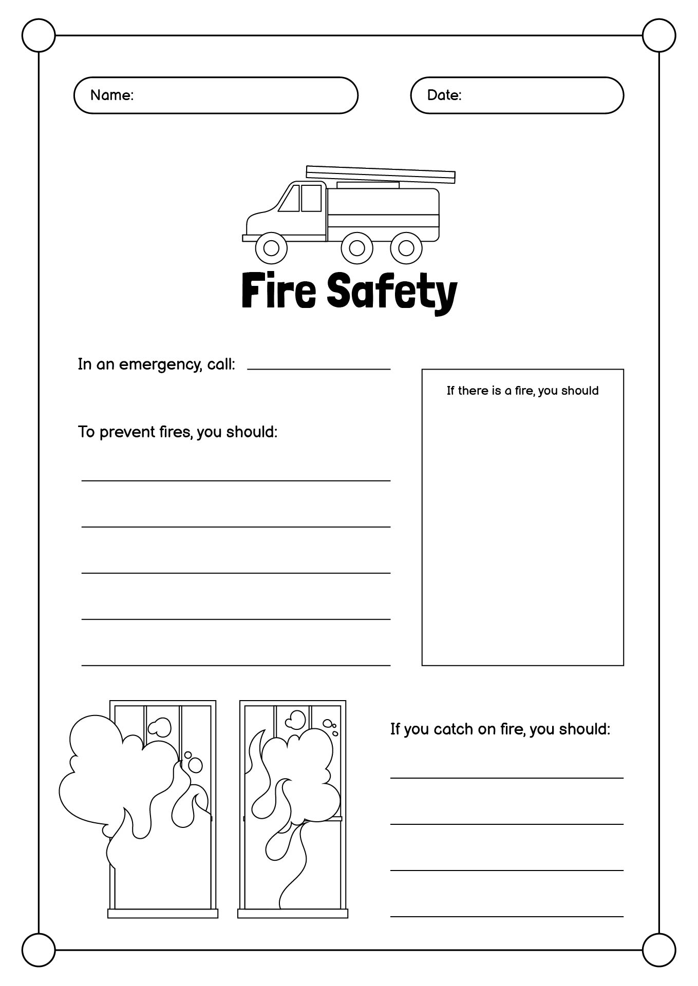 12 Safety Worksheets Printables Color In The House Free PDF At 