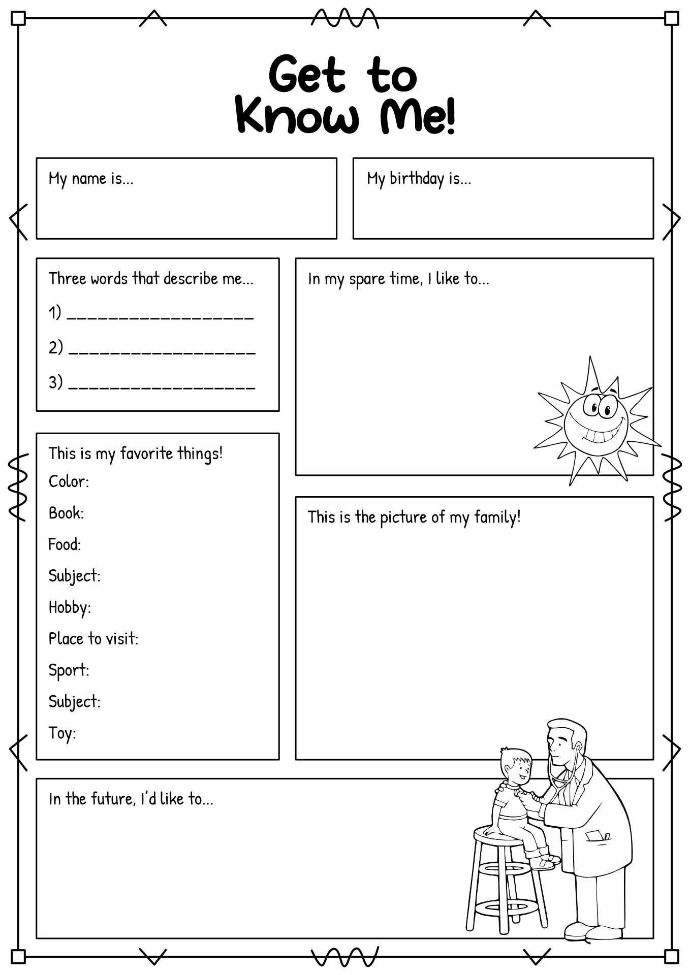 Free Get To Know You Worksheet