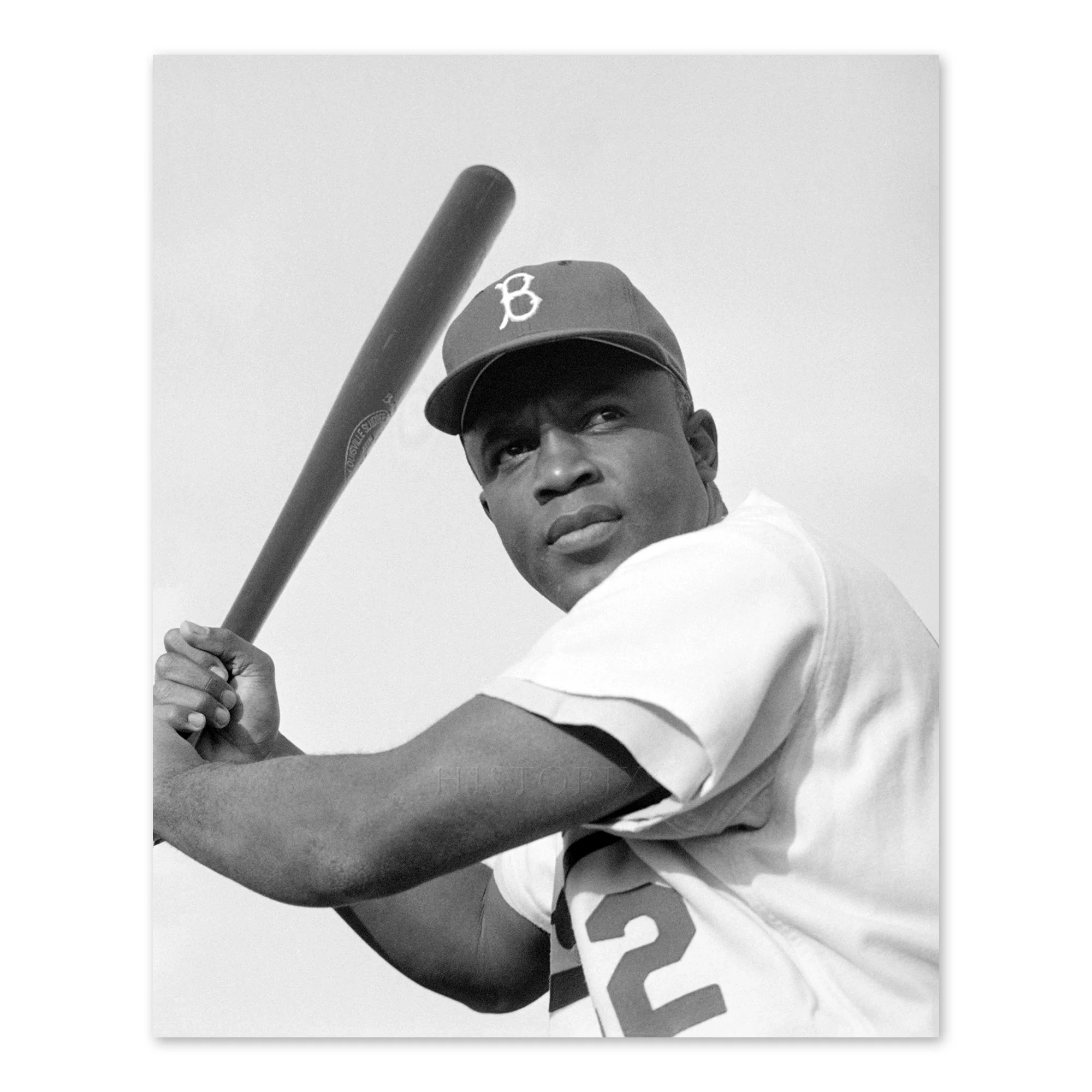 1954 Jackie Robinson Brooklyn Dodgers Baseball Player Photo Print 