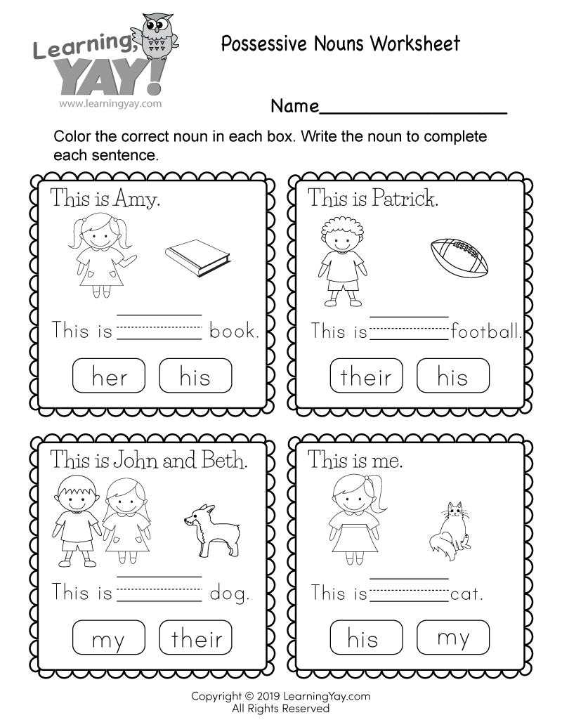 1st Grade Worksheets Free Printable Grammar