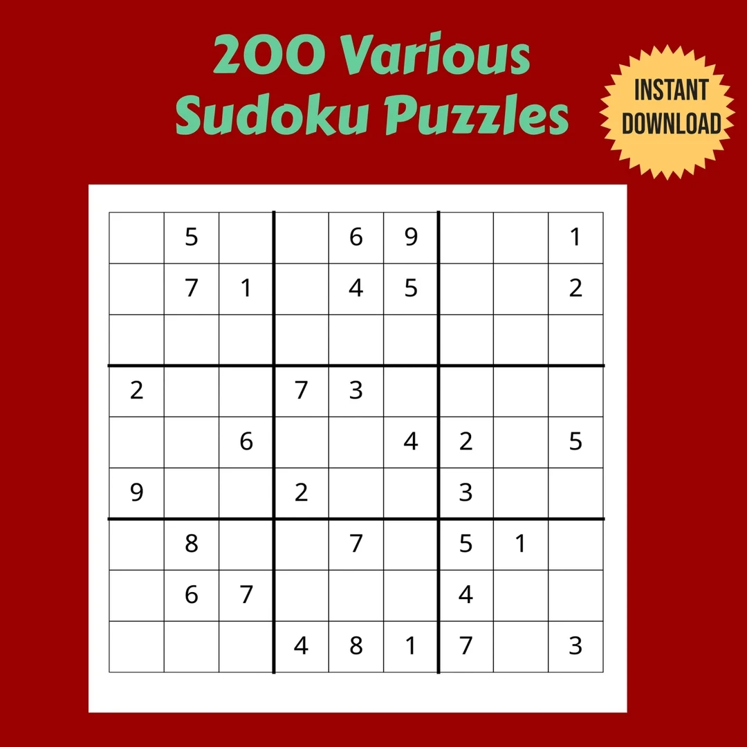 Free Sudoku Puzzles Printable Images