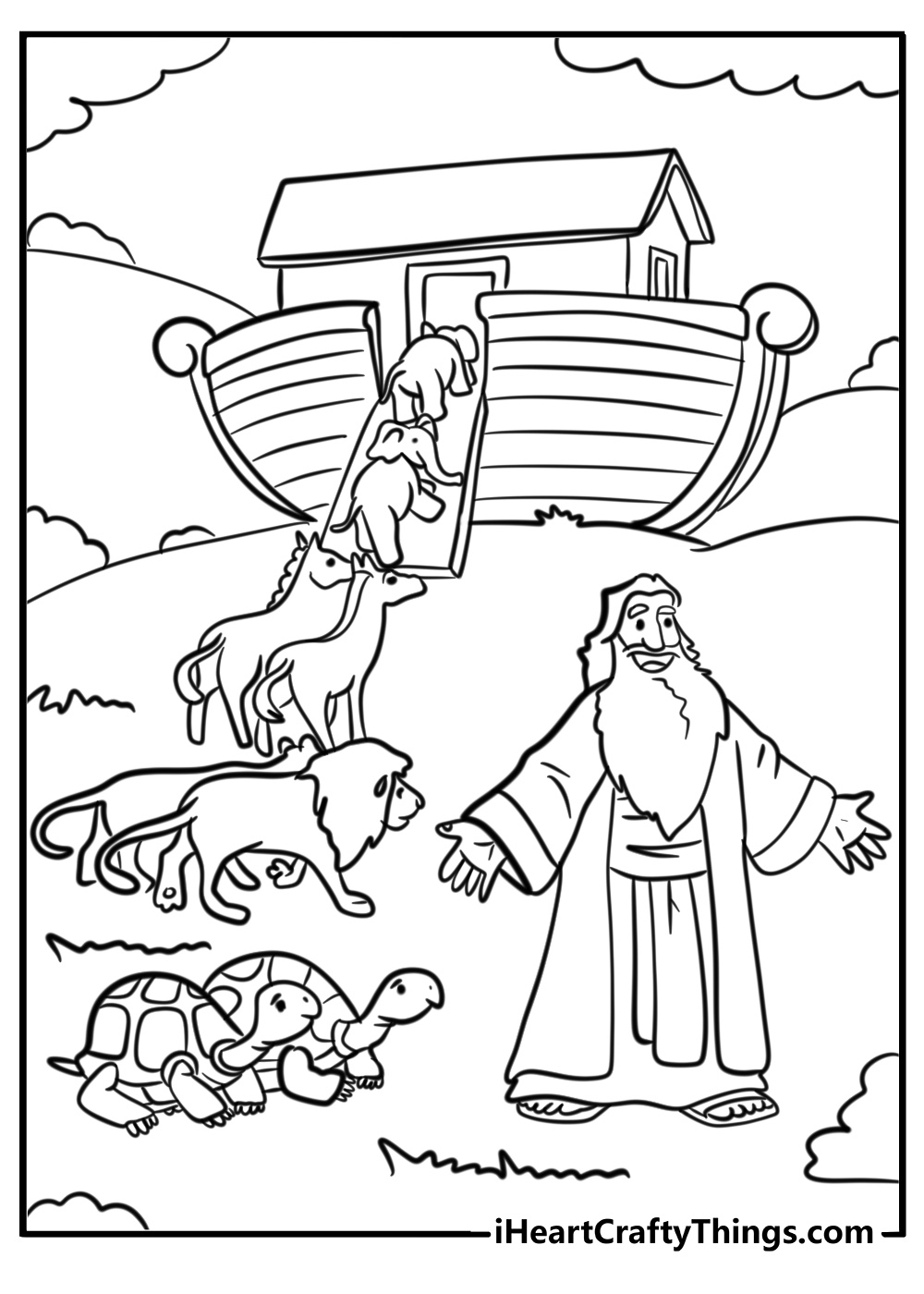 Printable Noah Ark Coloring Pages