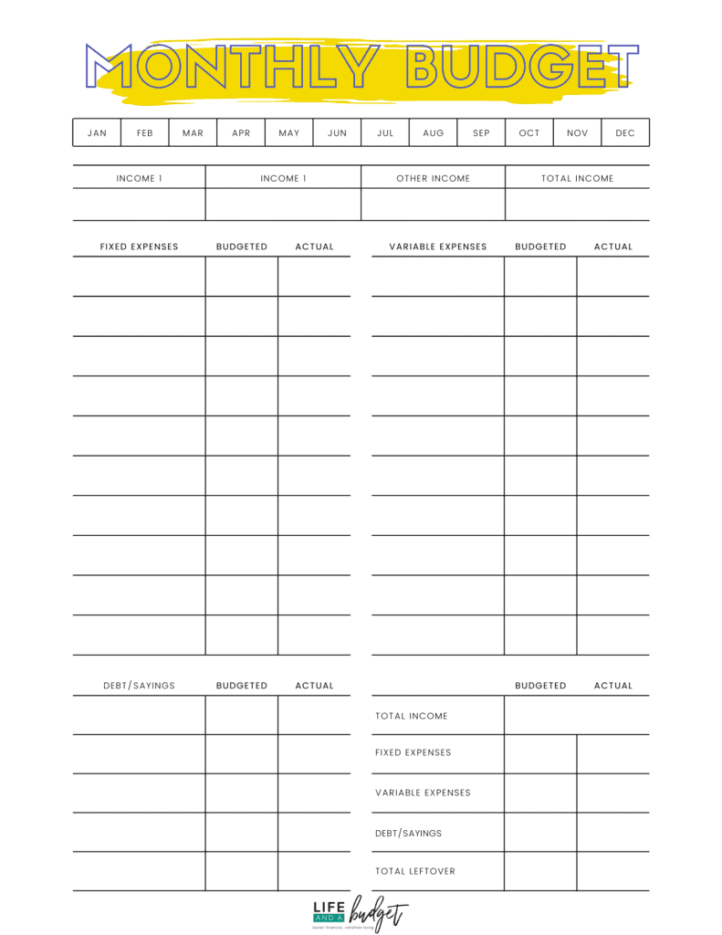 Free Printable Budget Worksheets For Kids