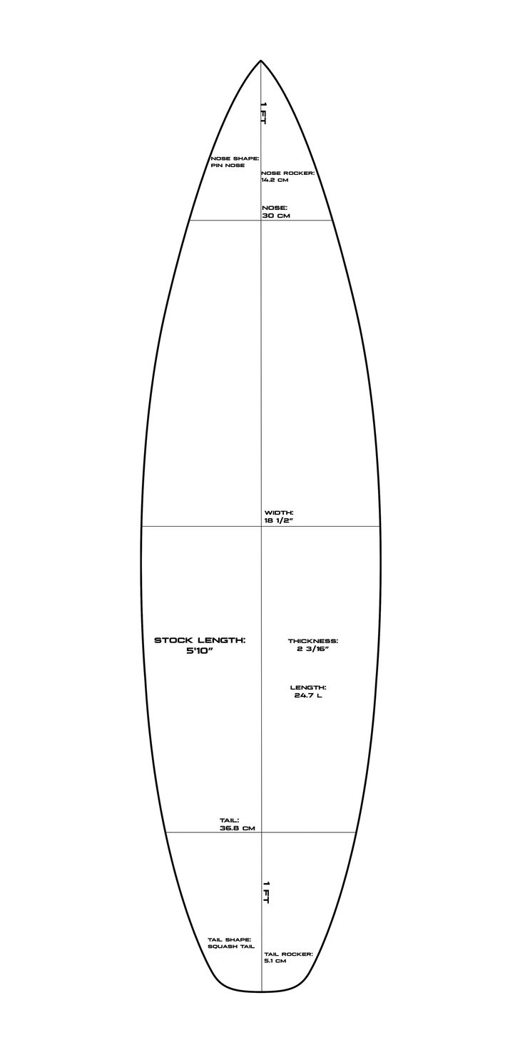 Surfboard Printable Templates