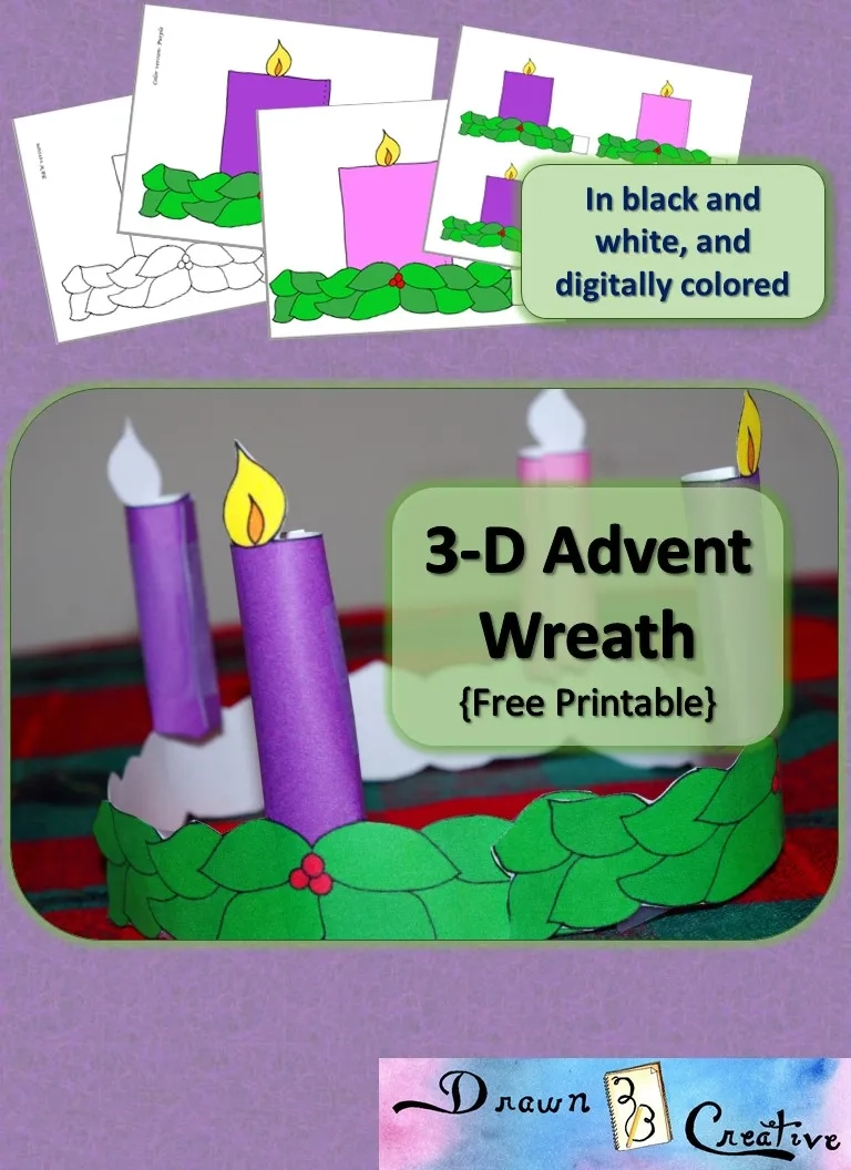 Advent Wreath Printable Template