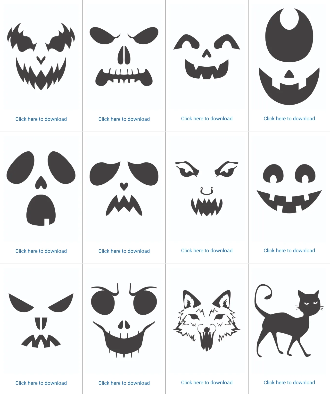 Scary Pumpkin Template Printable Free