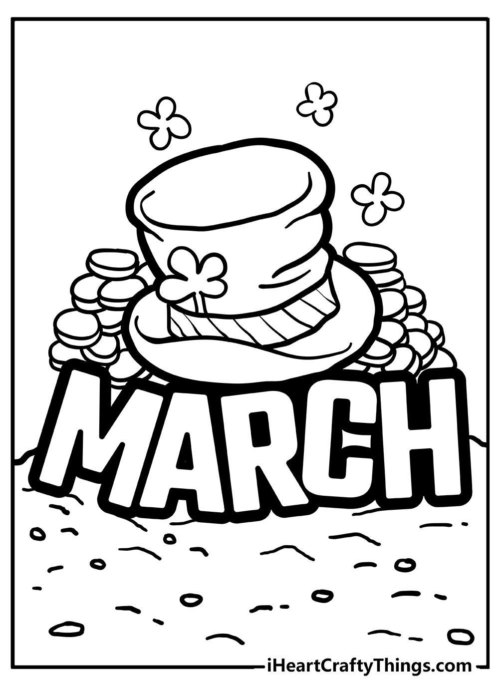 March Printable Coloring Sheets