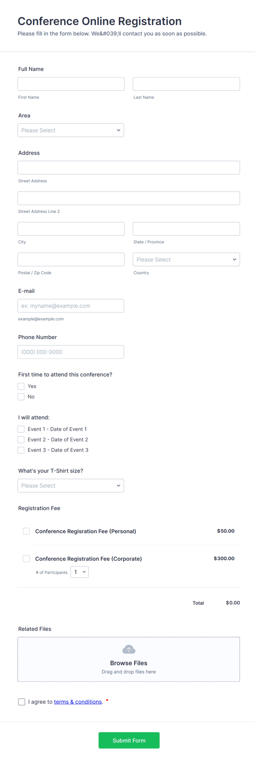 3500 Registration Forms Jotform