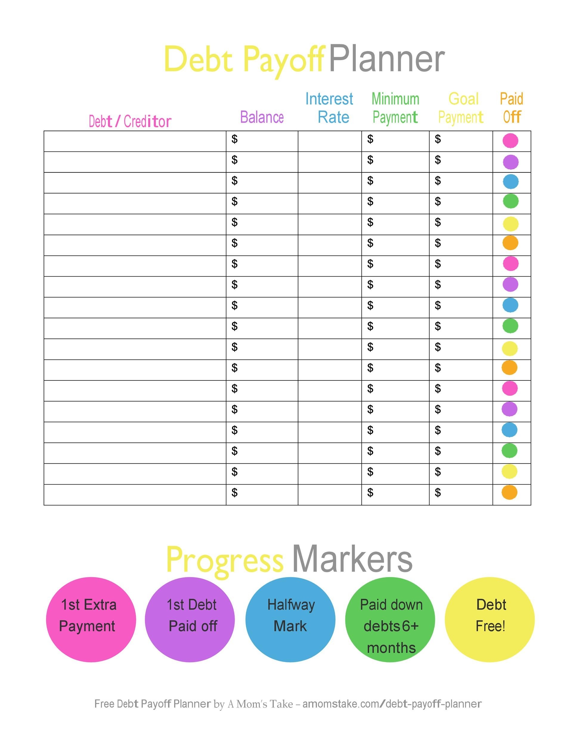38 Debt Snowball Spreadsheets Forms amp Calculators 