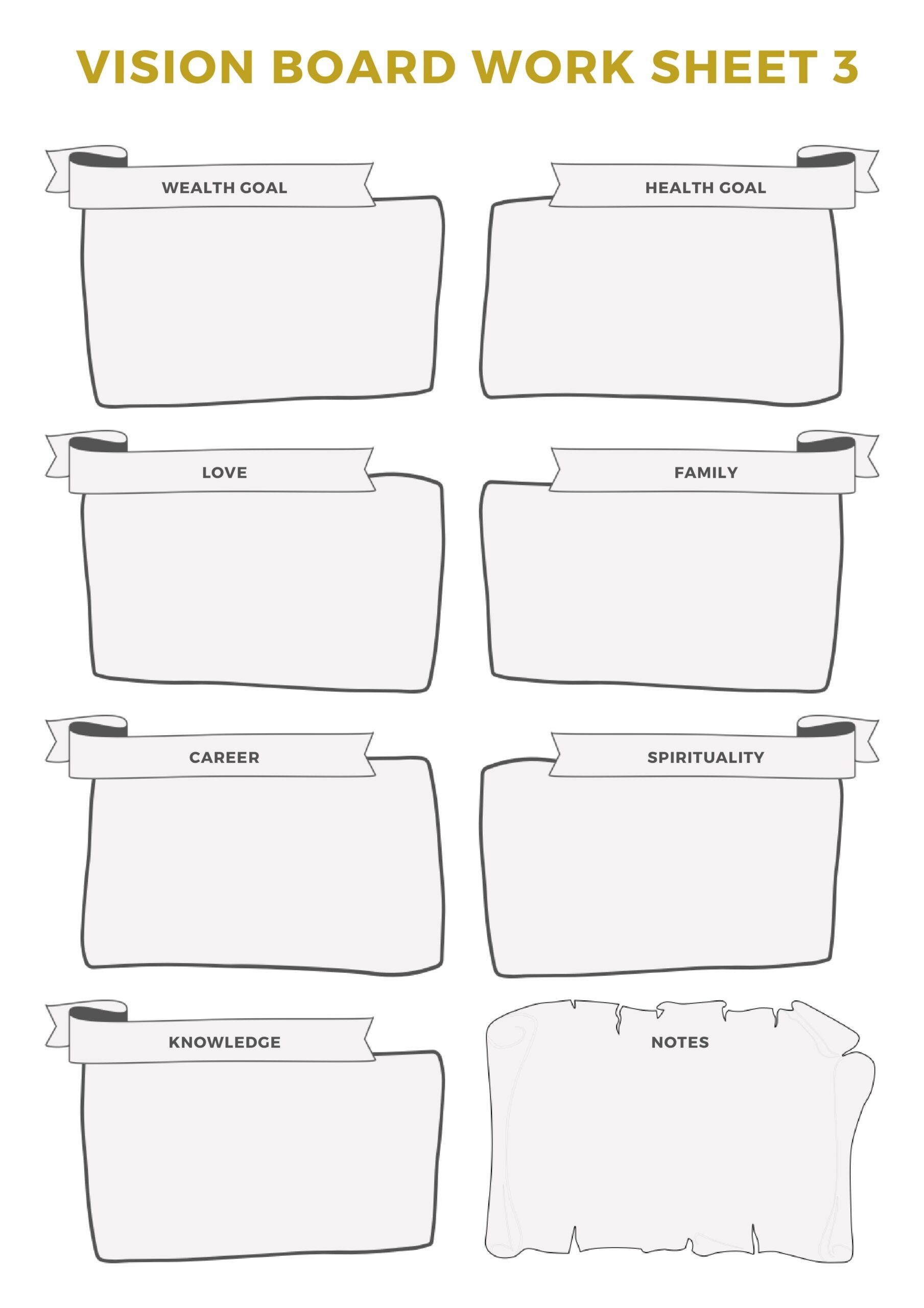38 Useful Vision Board Templates Goals amp Dreams 