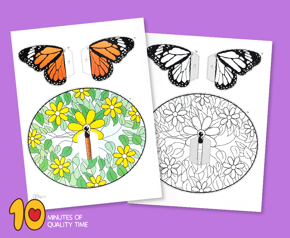 3D Paper Butterfly Craft 10 Minutes Of Quality Time