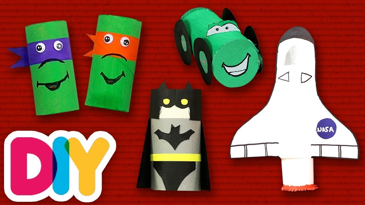 4 EASY Boy Paper Roll Crafts Fast n Easy DIY Labs