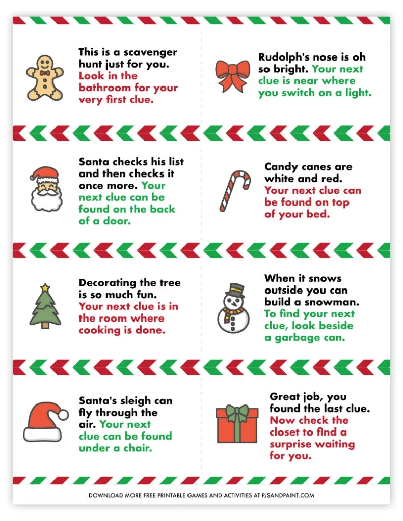Free Christmas Printables Games
