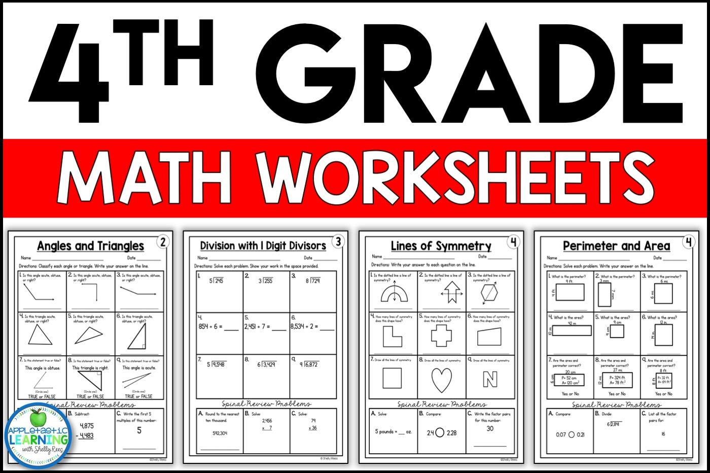 Math Worksheets Printable 4th Grade