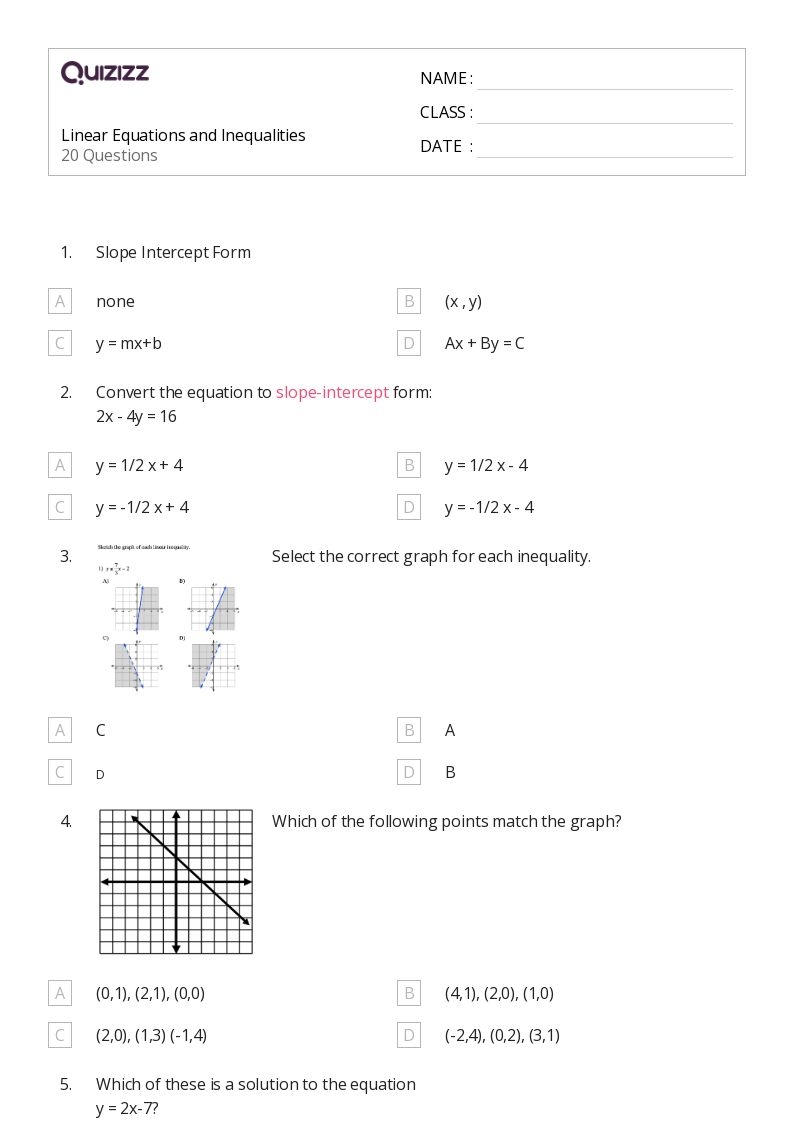 Year 10 Maths Worksheets Printable