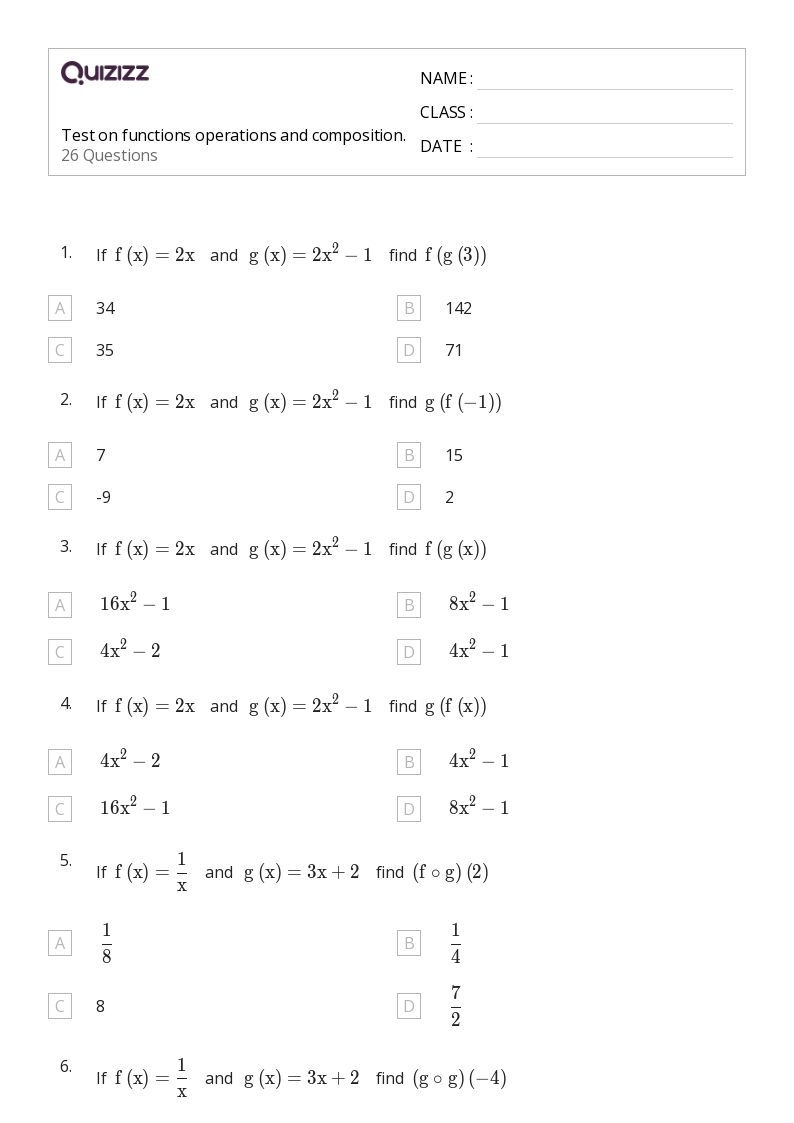 50 Math Worksheets For 10th Grade On Quizizz Free amp Printable