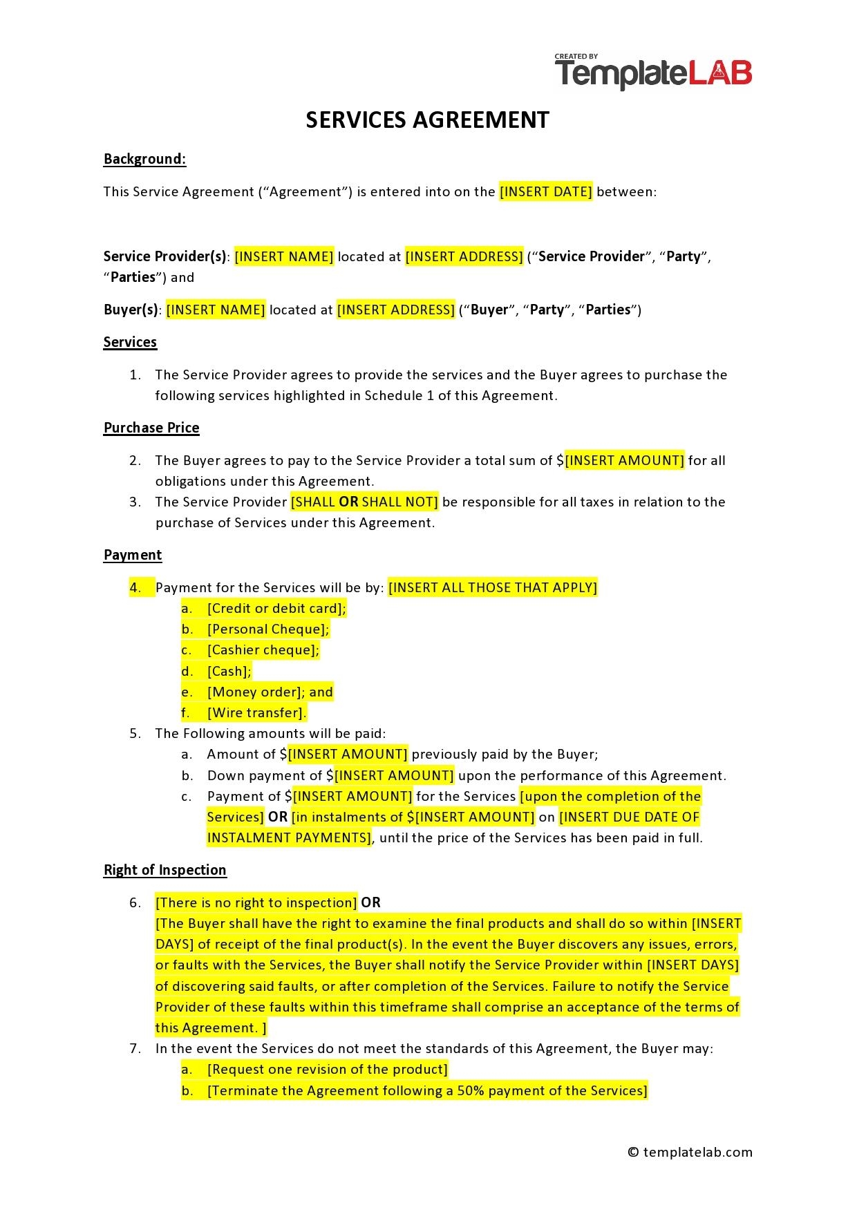 50 Professional Service Agreement Templates amp Contracts