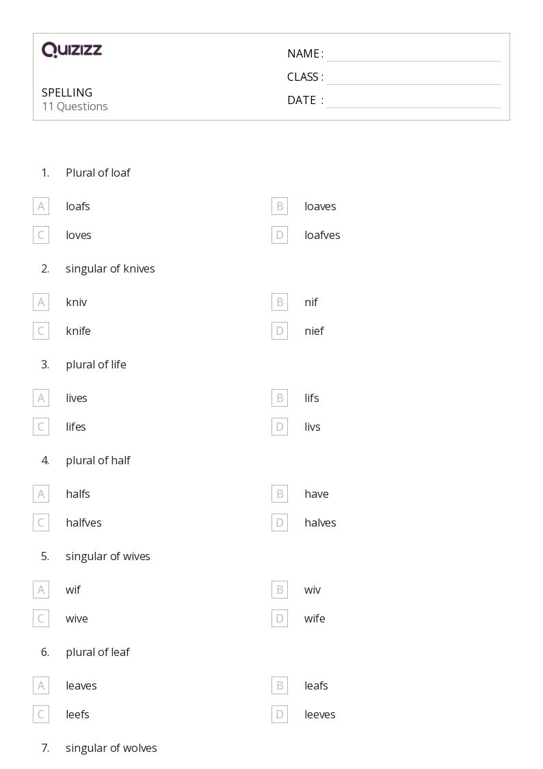 50 Spelling Worksheets For 3rd Grade On Quizizz Free amp Printable