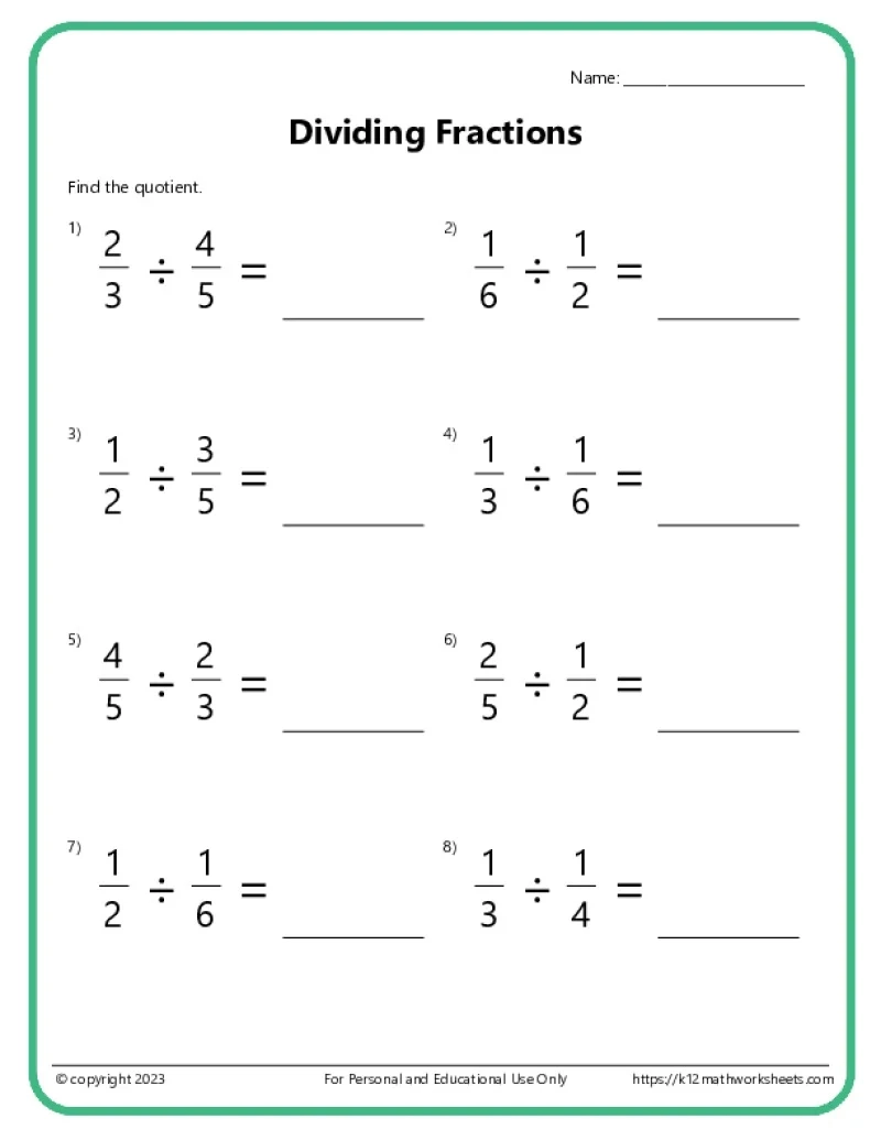 5th Grade Math Worksheets Printable Free