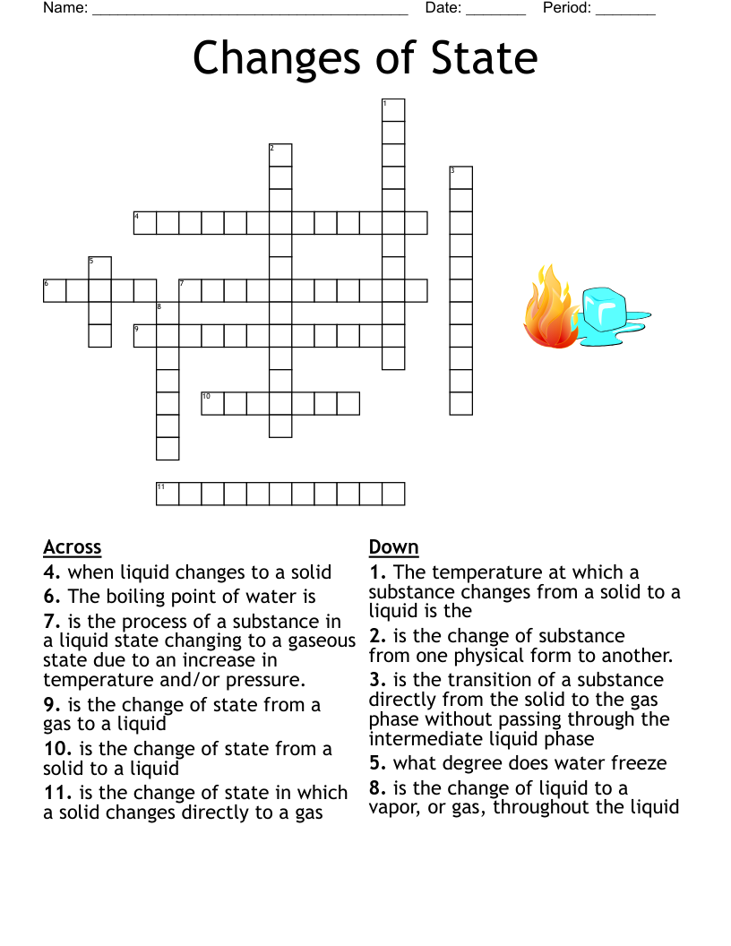5th Grade Science Crossword Puzzle WordMint