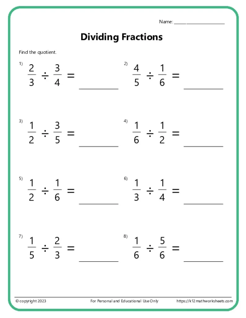 Free Math Worksheets For 7th Grade Printable