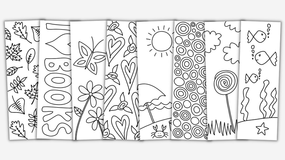 8 Cute FREE Printable Bookmarks To Color for Kids amp Adults 