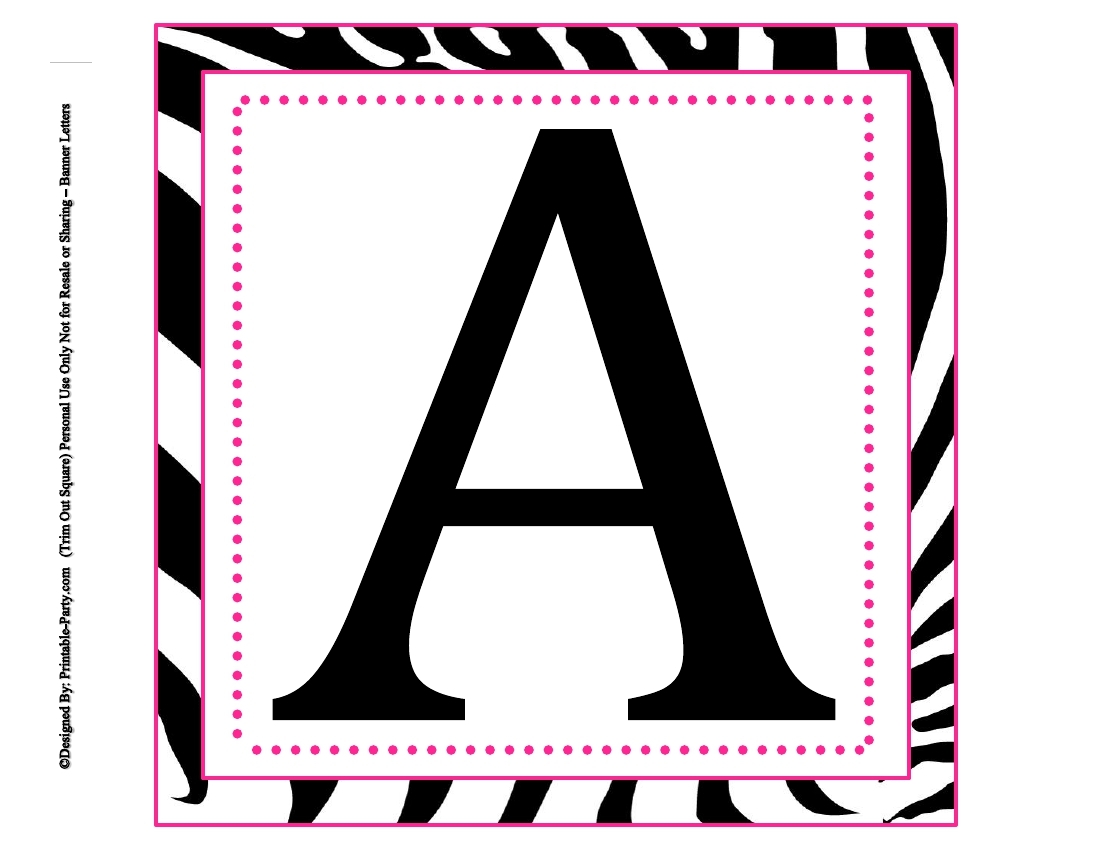 8x8 Inch Large Square Printable Alphabet Letters Printable 