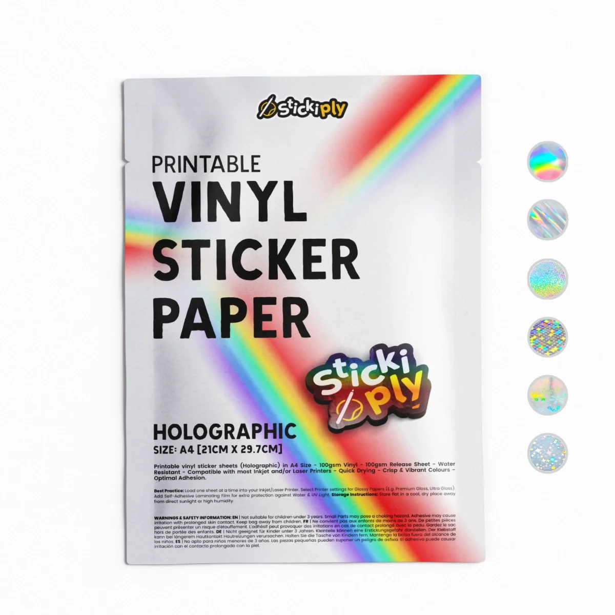 Printable Holographic Sticker Paper
