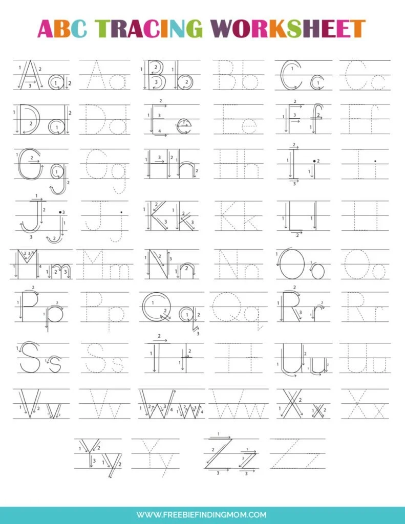 Kindergarten Worksheets Free Printable Abc