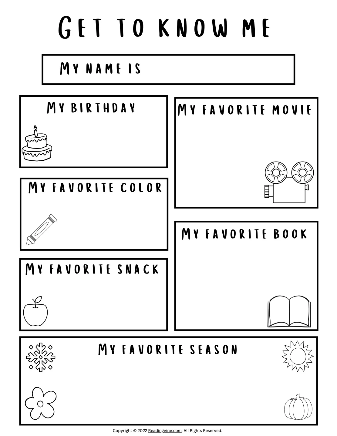 All About Me Worksheets Printable Templates
