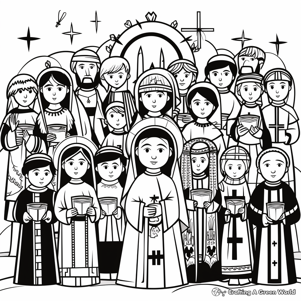 All Saints Day Coloring Pages Printable
