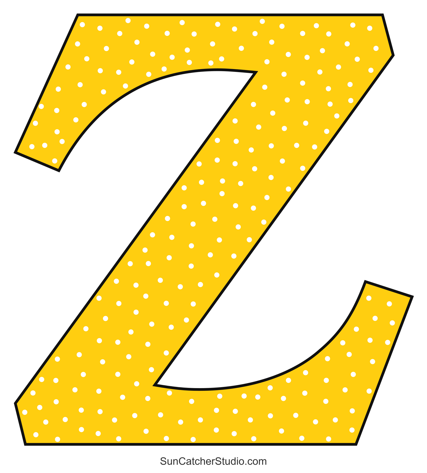 Alphabet Letters And Numbers With A Colorful Polka Dot Design 