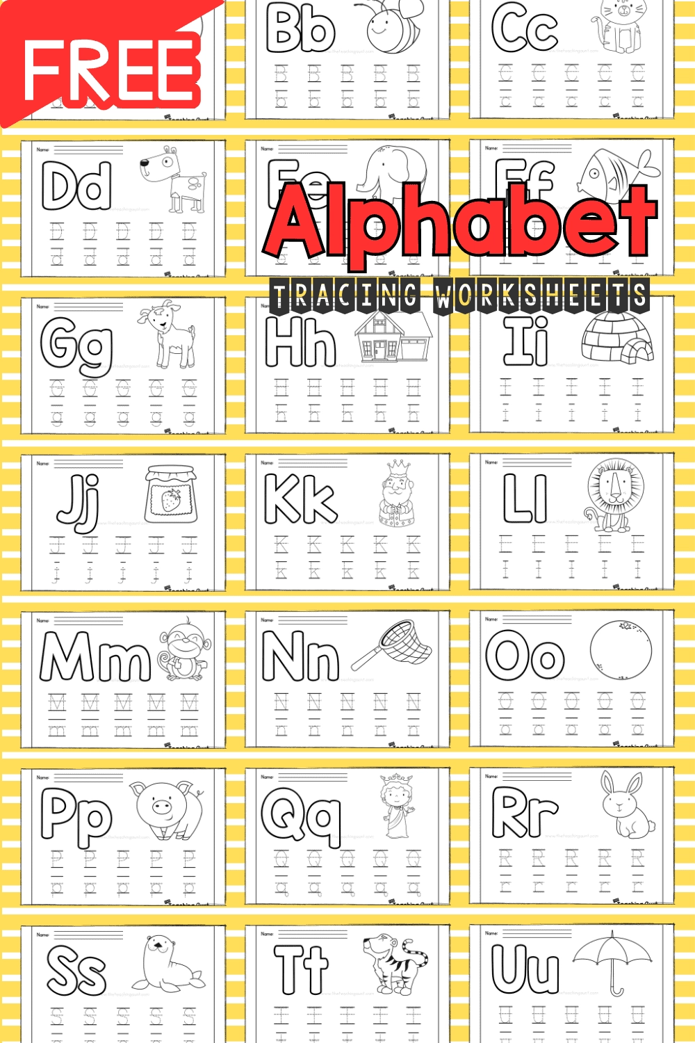 Letter Tracing Worksheets Printable Free