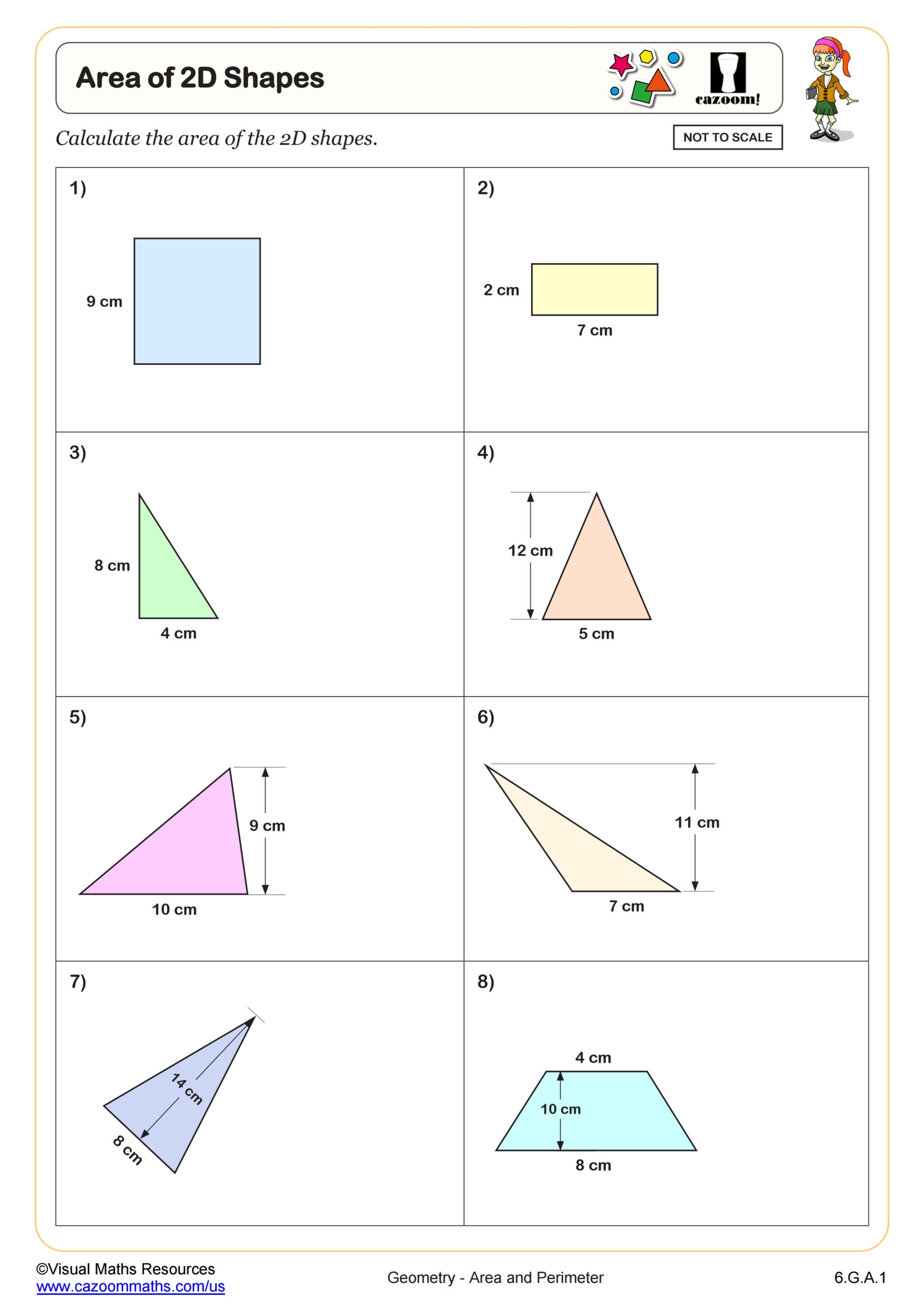 6th Grade Free Printable Worksheets Geometry
