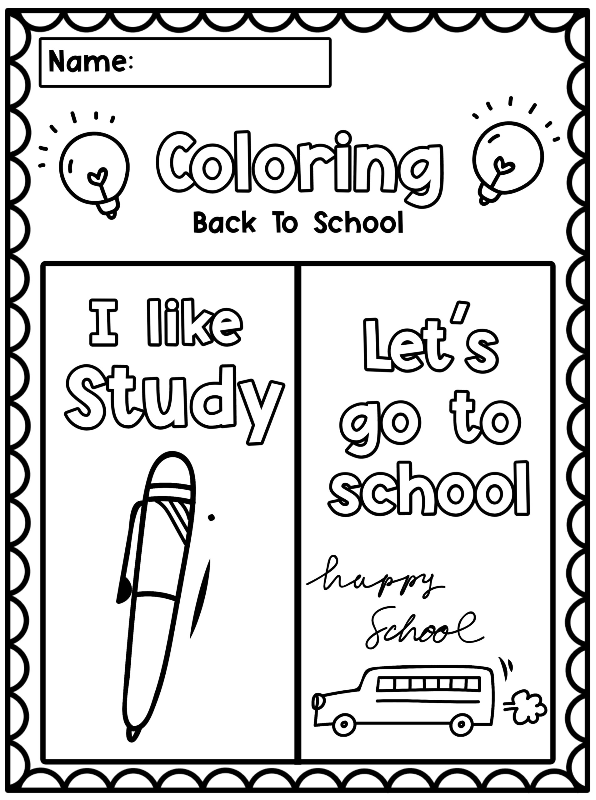 Back To School Worksheets For Kids