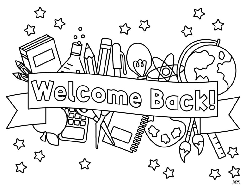 Back To School Coloring Sheets Printable