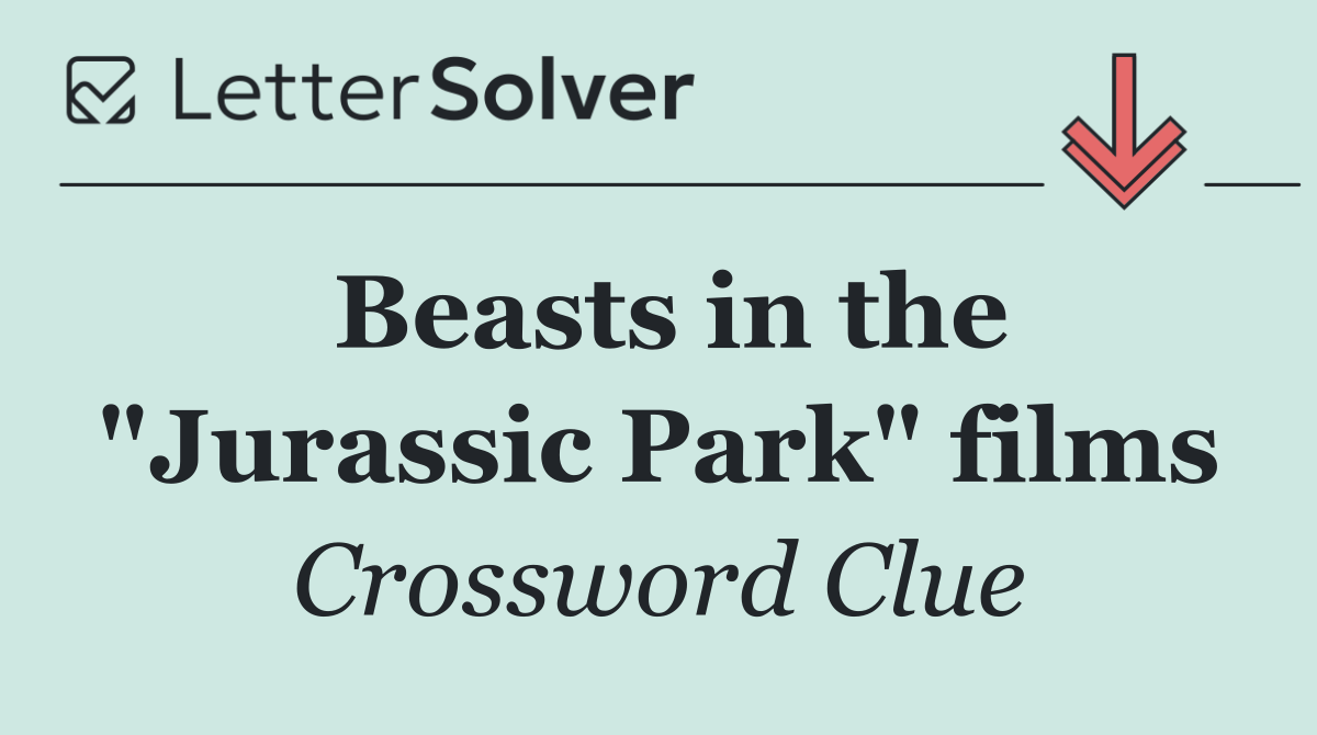 Jurassic Park Author Crossword
