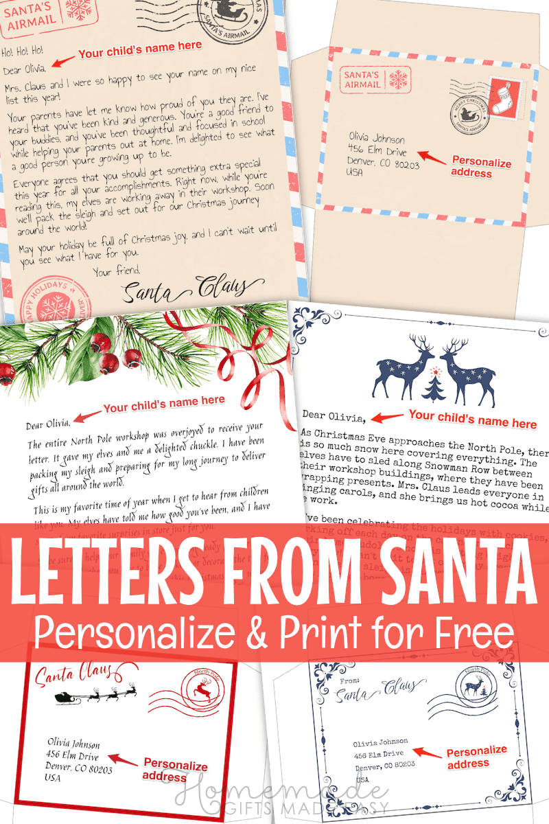 Free Printable Templates For Letters From Santa