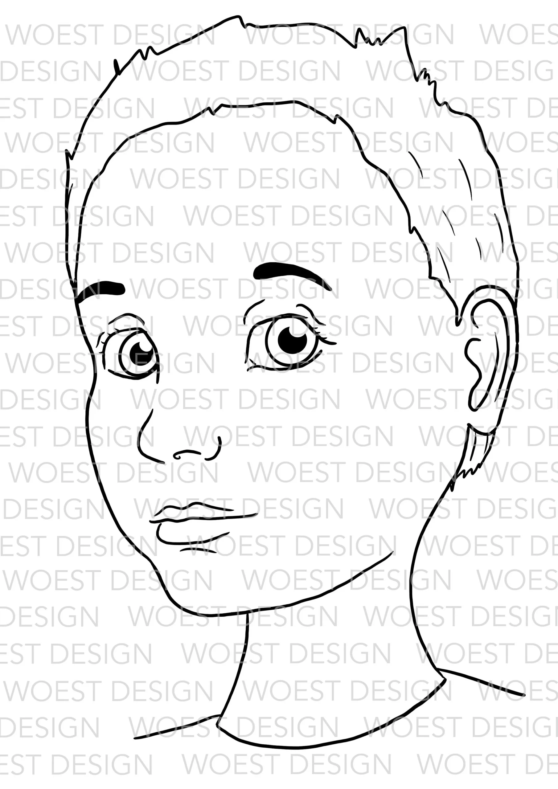 Blank Line Art Template Set A DIGITAL DOWNLOAD Face Paint Design 
