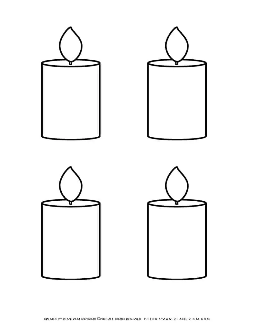 Candle Template Printable