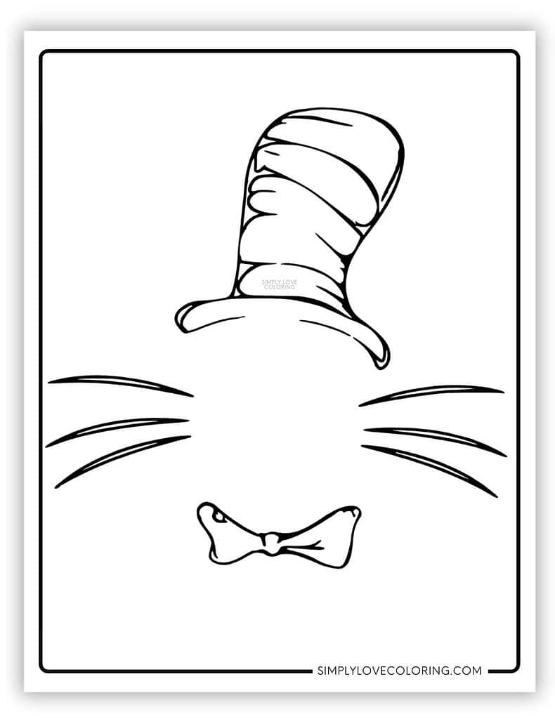 Cat In The Hat Coloring Pages Free PDF Printables Simply Love 