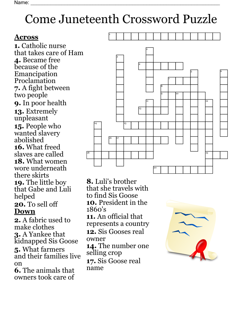 Childcare Crossword WordMint