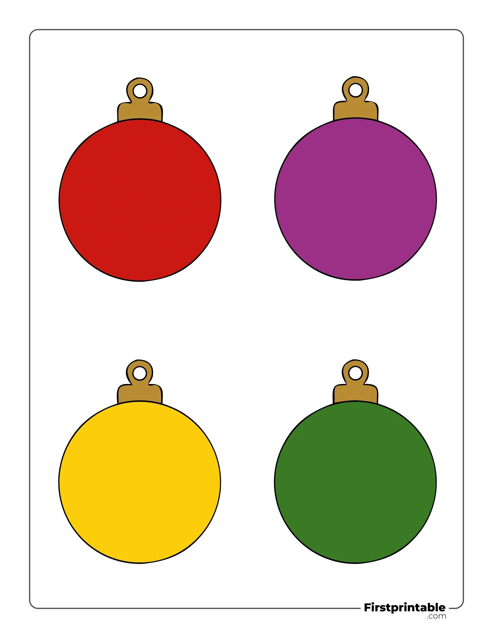 Christmas Ball Templates Free PDF Printables