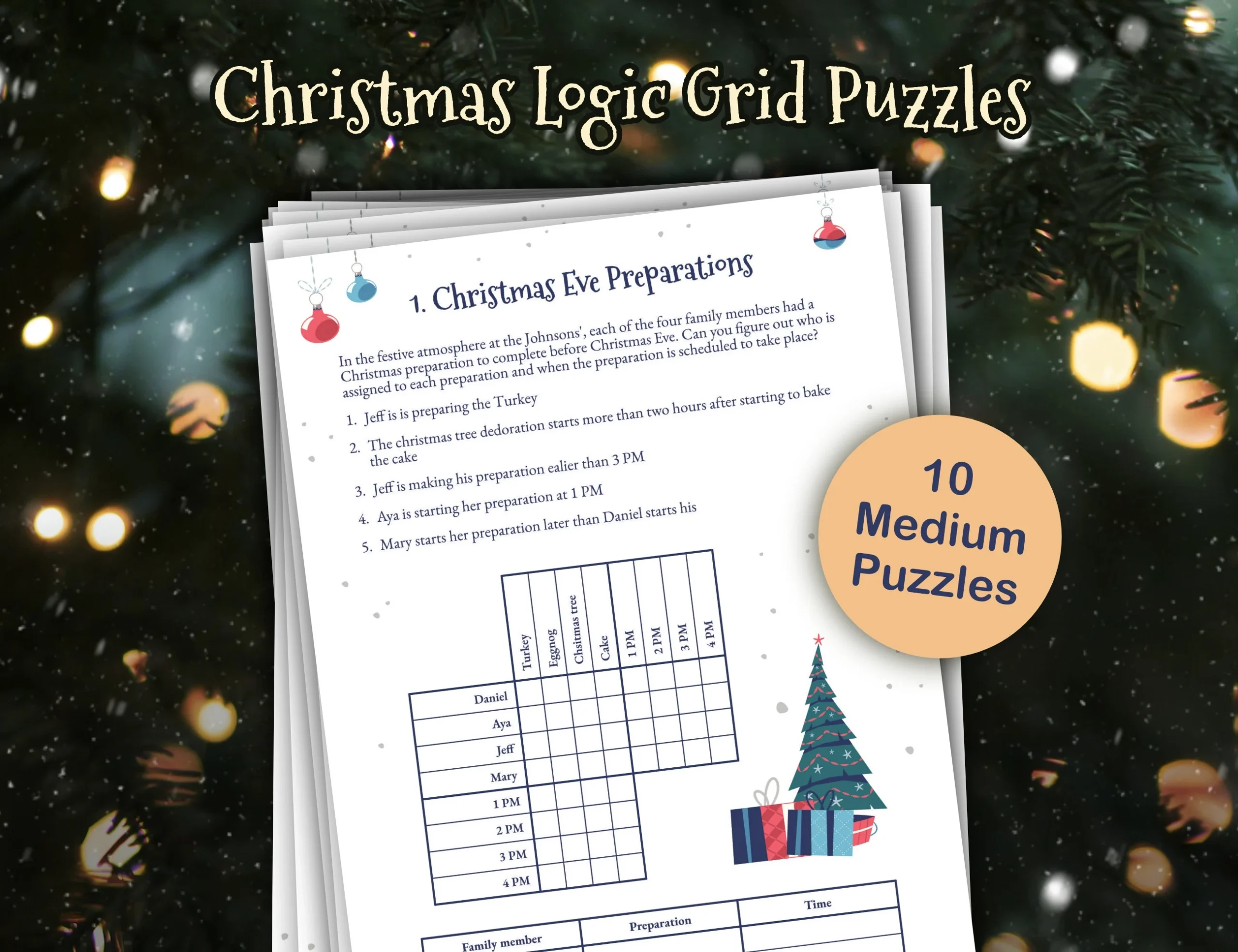 Christmas Logic Puzzles For Adults